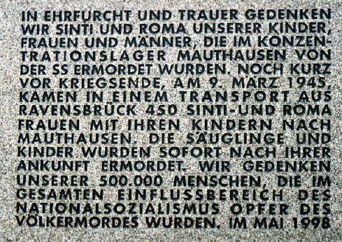 Memorial Plaque to Romani at Mauthausen