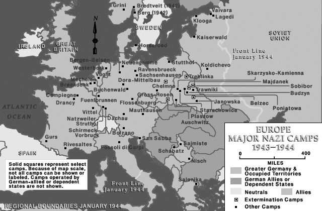 Major Nazi
                                              Concentration Camps