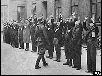 Polish Jews
                                                          rounded-up in
                                                          Warsaw Ghetto