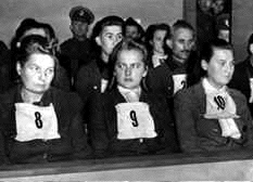 Irma Grese at
                                                      the Belsen Trial
