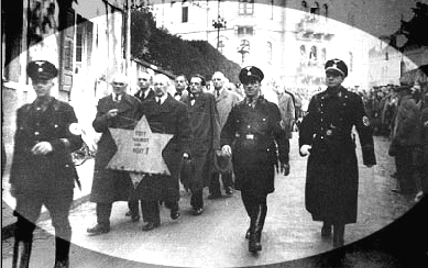 Rounding up
                                                    Jews during the
                                                    Holocaust years