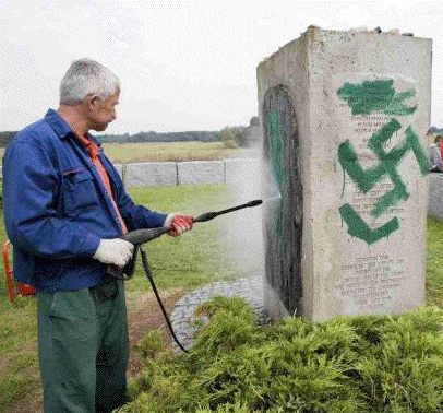 Vandalization of
                                                  the Jedwabne Jewish
                                                  Monument