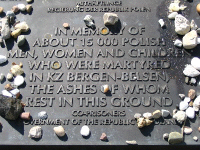 Belsen Memorial
                                                          Plaque