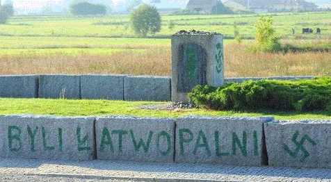 Jedwabne Monument
                                                          Desecrated 