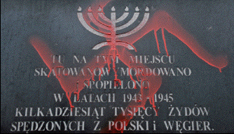 Anti-semitic
                                                          graffiti on a
                                                          Krakow
                                                          monument.
