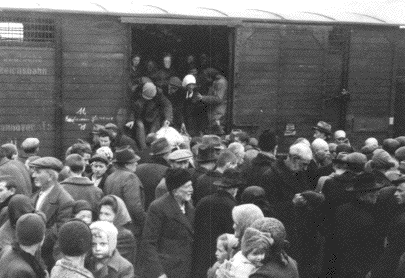 Hungarian Jews at
                                                  arrival in Auschwitz
