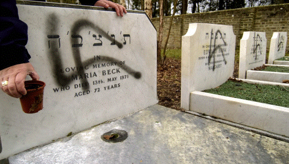 Anti-Semitic
                                                          vandalism in
                                                          Aldershot,
                                                          Hampshire,
                                                          UK.