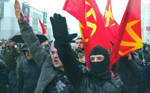 Nazi salute
parade,
Moscow, Nov.
4, 2113