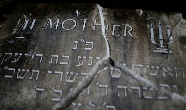 Vandalized Jewish
Cemetery in
Blackley,
Manchester,
UK.