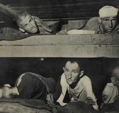 Prisoners at
liberation of
Bergen-Belsen Camp